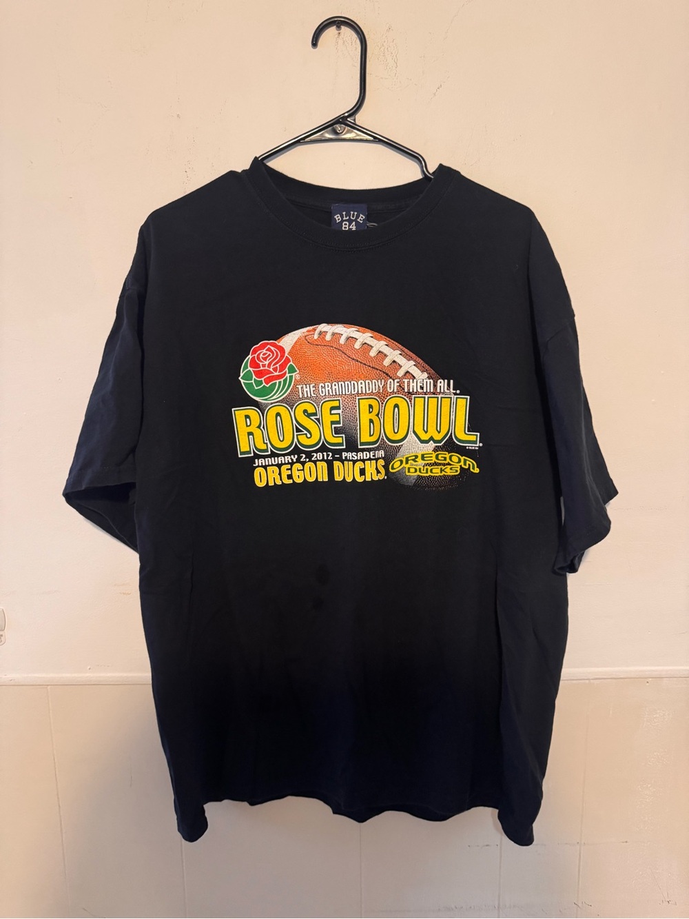Blue 84 Oregon Ducks 2012 Rose Bowl T-Shirt XL Black Vintage Y2K NCAA College